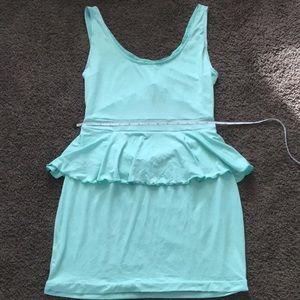 3/$20 Open back mini peplum dress